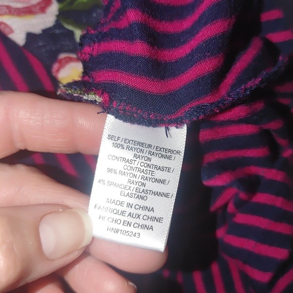 Bobeau Women's Floral Sleeveless Top Size 3X Hi-Lo Blouse Light Weight - Picture 9 of 11